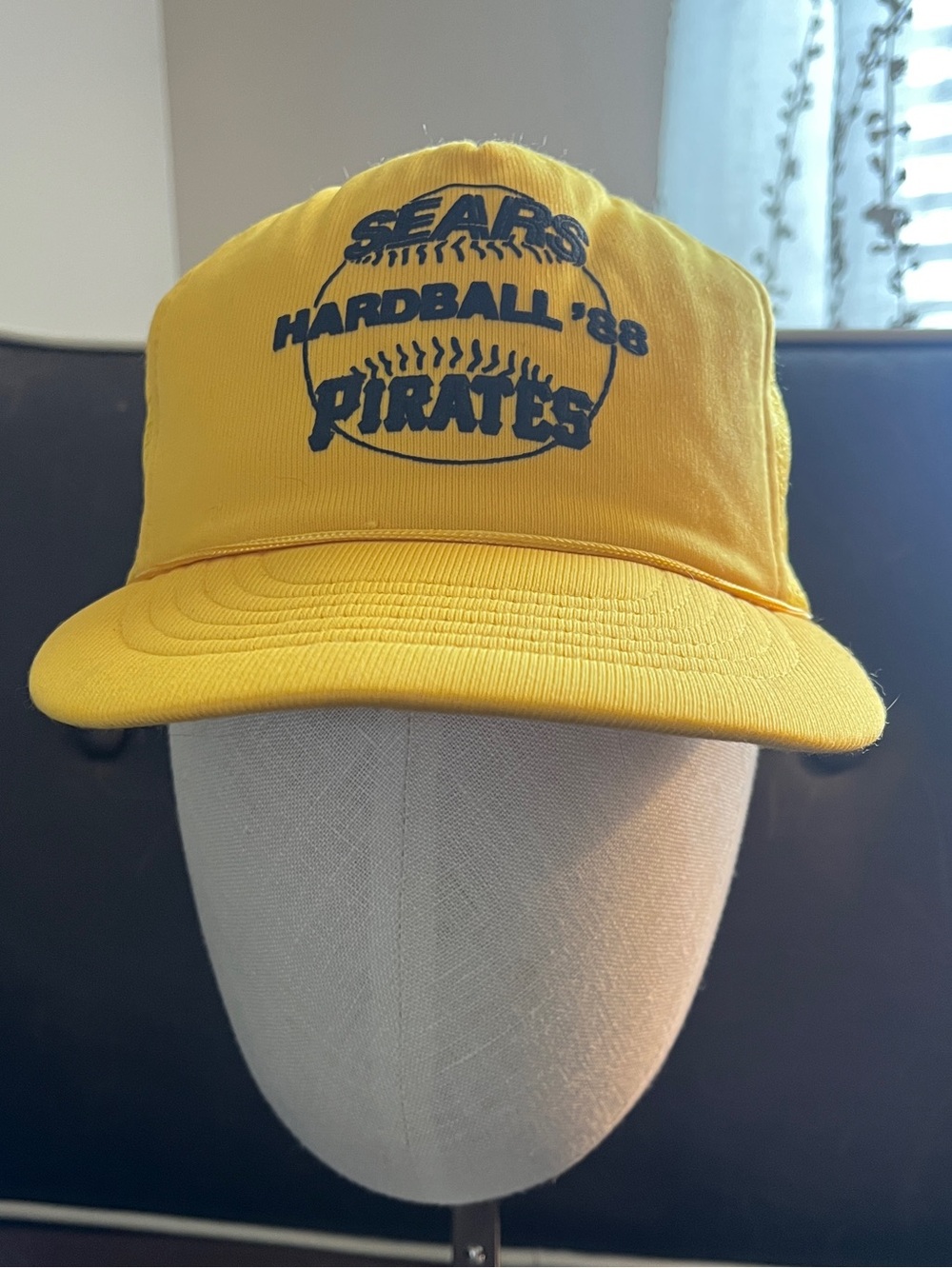 Title: Vintage 1988 Pittsburgh Pirates Sears Hardball Snapback Trucker Hat
